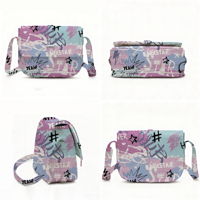 Sac à bandoulière imprimé graffiti en cuir de luxe avec rabat, sacoche messager personnalisable avec logo, style pop art tendance pour le streetwear
