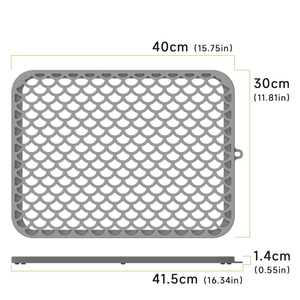 Diatomaceous Earth Absorbent Pad Stone Dish Drying <b>Mat</b> With Premium <b>Silicon</b> Protective Case for Kitchen Counter - Product Image 1