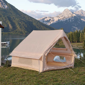 Aufblasbares wasserdichtes wind dichtes 4 Seasons Oxford Luftzelt für Camping Einfache Einrichtung Handpumpe Mesh Kamin fenster Komfortables Zelt - Product Image 5