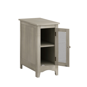 Table d'appoint rectangulaire étroite en placage gris 11,75 po. L x 21,75 po. L X 24,25 pouces. H pour les tables de chevet - Product Image 4