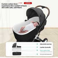 Poussette pour bébé en alliage d'aluminium, légère, pliable, design bidirectionnel, siège haute visibilité pour nouveau-nés et bébés