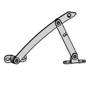 Charnière de porte industrielle Rittal pour armoire électrique, en acier au carbone chromé, réglable, ouverture à 180 degrés, avec tige de support cylindrique