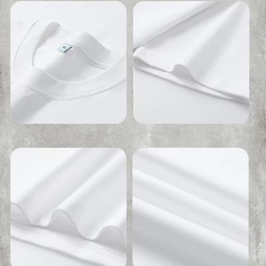 T-Shirt Unisex 100% Cotone per Uso Quotidiano, 180 Gsm, Qualità <span class=keywords><strong>Basic</strong></span>, Collo Tondo, Tessuto Pettinato, Colore Bianco - Product Image 5