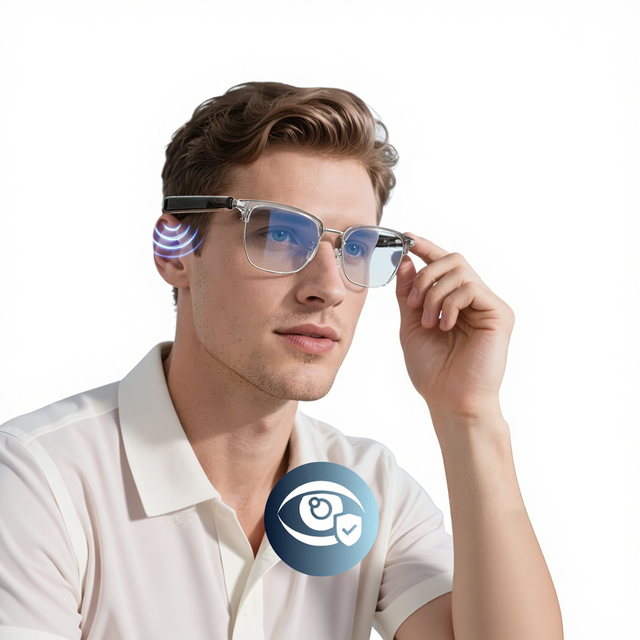 2026 New Smart  Glasses Auto On/Off Metal Spring Hinge AI Audio Sunglasses with Mic for Music Calling Gift  GT33