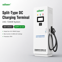 Chargeur EV ultra-rapide DC 240kW/360kW/480kW/720kW CCS2/CHAdeMO/GB/T multi-prises IP55, armoire d'alimentation EVSE nouvelle génération pour flottes intensives