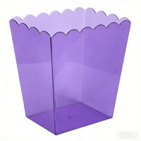 Seau à Popcorn Géant, Contenants en Plastique Rouge Festonnés pour Traiteur, Contenants en Plastique Festonnés Thème Pâques