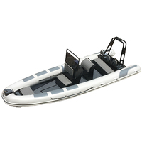 Bateau pneumatique avec moteur 22 pieds Orca Hypalon/PVC Coque en aluminium RIB 680 Bateau pneumatique d'eau salée à vendre