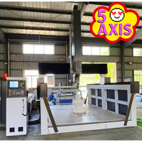 Statue d'art sculpture sur bois 5 axes Cnc, sculpture bon marché mousse coupe 5 axes Cnc routeur, 3d 4d 5d fraisage 5 axes moule Machine
