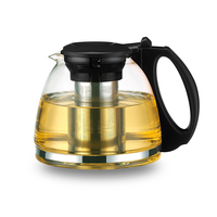 Teko bunga kaca kapasitas besar rumah tangga Kung Fu Set perlengkapan minum teh restoran Set teh kopi Pot teh