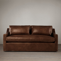 Ensemble de canapés en cuir à accoudoirs inclinés de style classique belge, design moderne Sassanide, pour salon, meubles de luxe
