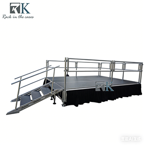 Plataforma de Carga Resistente, Escenario Ajustable en Altura de 4 pies x 8 pies, Plataforma de Exhibición - Product Image 1