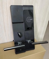 Serrure électronique RFID en acier inoxydable pour chambre d'hôtel, logiciel gratuit, lecteur de carte d'hôtel PHT2021, carte RF à induction, épaisseur de porte 38-65mm