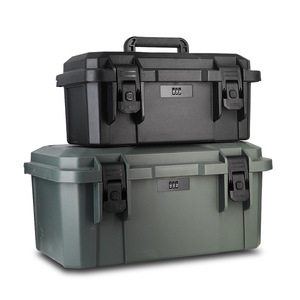 Toolbox Plastic Lockable Combination <b>Lock</b> Large Capacity Waterproof Flip Top Storage <b>Box</b> With Latches - Product Image 2