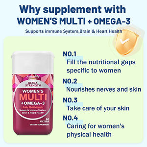 Vitaminas Diarias Multivitamínicas para Mujeres HALAL OEM, Omega-3, Hierro, Cápsulas Blandas, Gomitas, Vitaminas A-D-E-C-B12, Cápsulas Blandas para Mujeres - Product Image 3