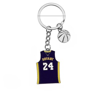 Porte-clés en métal OEM EDM DEMO Sport, thème basketball : panier de basket, terrain de basket, <span class=keywords><strong>maillot</strong></span> de basket, souvenirs pour les fans de club - Product Image 4