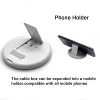 Kit de Cable de Carga Universal Multitipo de 60w, Soporte para Teléfono, Herramienta de Extracción de SIM, Almacenamiento Compacto, Adaptador Inteligente, Caja de Almacenamiento de Tarjetas, Bolsa de Polietileno