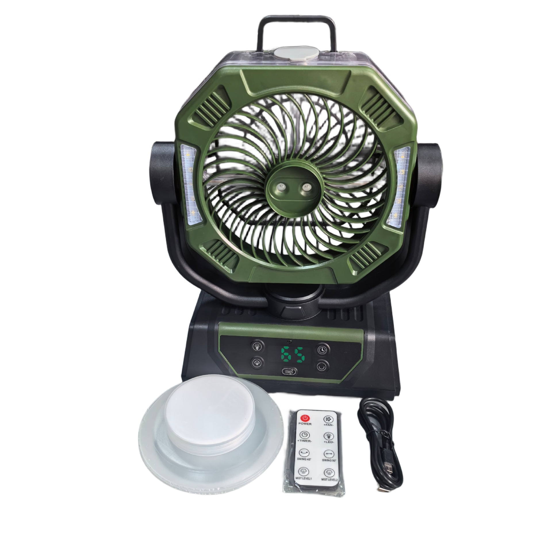 Tanque de agua plegable verde bosque de 2 orificios