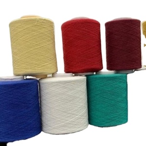 Eco Friendly <b>Yarn</b> Knitting and Weaving Competitive Price Dope Dyed 20s/1 Regenerated Cotton <b>Polyester</b> Blended for Carpet Socks - Product Image 2