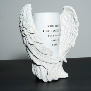 Vaso per Fiori in Resina a Forma di Ali d'Angelo per Cimitero <span class=keywords><strong>con</strong></span> Foro di Drenaggio e Supporto - Regalo Commemorativo per i Propri Cari Perduti - Product Image 3