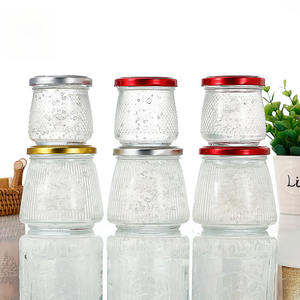 צנצנת זכוכית ריקה עגולה לסיטונאות, בצורת קן ציפור, בנפחים של 150 מ\\\"ל, 200 מ\\\"ל, 280 מ\\\"ל, 380 מ\\\"ל, עם מקל הגשה ומכסה אלומיניום. - Product Image 6