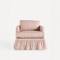 Ensemble de canapés et fauteuils de loisirs en lin rose pâle de style européen pour appartement ou hôtel, canapés de salon à vendre
