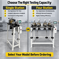 Machine de test de cisaillement direct du sol motorisée, à quatre stations, équipement de laboratoire géotechnique professionnel
