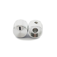 Capuchon de potentiomètre moleté CNC en aluminium antidérapant, 19*16mm, axe 6/6.35mm pour équipement audio et panneau de commande industriel