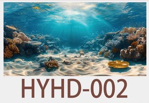 Nhãn dán nền bể cá, hình ảnh độ nét cao 3D nhìn ra biển, nhãn dán trang trí cảnh quan hồ cá 5D - Product Image 5