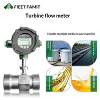 Capteur de débit à turbine électronique miniature Fimeet haute précision en acier inoxydable DN100/DN4 pour liquides, type pipeline eau-huile