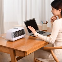 Chauffage portable numérique rétro PTC - Contrôle par application à distance 1500W, protection anti-renversement, ventilation, thermostat réglable, 249 pieds