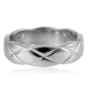 yunnique Geometric <b>Titanium</b> Steel <b>Ring</b> Wavy Edge Smooth Diamond Pattern Unisex Fashion Jewelry Index Finger <b>Ring</b> - Product Image 4