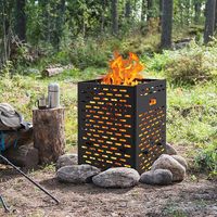 Canon de combustion ultra épais Gallon pour incinérateur de déchets de jardin-Papier, feuille, poubelle, bois-Feu de camp