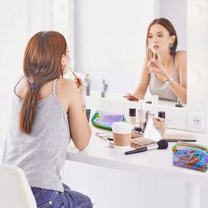 Custom <b>Toiletries</b> Travel Women Portable Holographic Tpu PVC Waterproof Rainbow-Colored Summer Cosmetic <b>Bag</b> - Product Image 2
