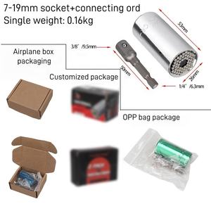Clé à cliquet magnétique multi-usages métrique et impériale 7-19 mm, perceuse électrique multifonctionnelle, kit d'extension 3/8 pouces - Product Image 6