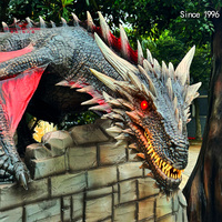 Modèle de dragon volant électrique de haute qualité avec réplique de dragon volant simulée au mur pour l'affichage