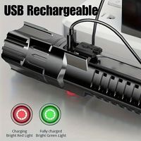 Super Bright Linternas Lanterne de chasse rechargeable haute puissance l Lampe torche longue portée étanche Micro USB Lampe de poche tactique