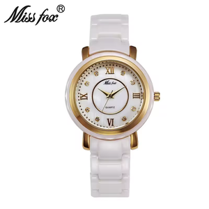 นาฬิกาควอตซ์โลหะผสม Leisure Alloy, นาฬิกาเซรามิกทรงกลมลายเกลียว, นาฬิกาควอตซ์ดีไซน์เนอร์ นาฬิกาจักรกล - Product Image 4