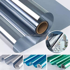 طبقة معدنية عاكسة ذات هيكل معماري لنوافذ المباني مقاومة للحرارة ذاتية اللصق أسود ذهبي أحمر أزرق أخضر بني رمادي وسيفر - Product Image 4