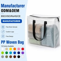 Sac de courses en PP tissé sans plastique, zéro déchet, avec logo personnalisé, imperméable, réutilisable, écologique, vente en gros, sac fourre-tout pour épicerie