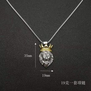 Yunnique – collier avec pendentif tête de Lion en acier inoxydable, plaqué or, pour hommes, bijoux cadeau - Product Image 4