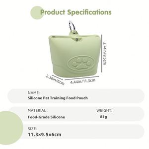 BPA FREE Silicone Dog Treat Pouch Leakproof Portable Training Food Bag with Carabiner <b>Clip</b> - Product Image 5