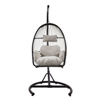 Muebles modernos para exteriores, patio, sillas de jardín, mecedora, huevo, silla colgante, sofá de ratán, para uso en Patio, Material de hierro