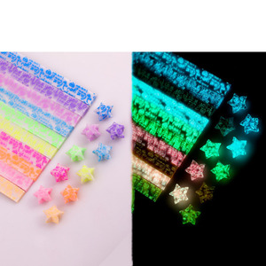 Bandes de papier origami lumineuses pour étoiles, bandes de papier étoiles colorées, bandes de papier origami étoiles scintillantes, papier pliable coloré pour décoration - Product Image 6