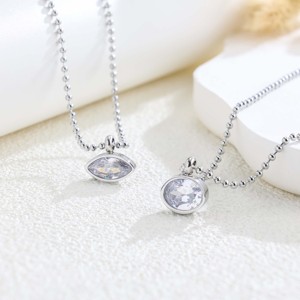 INS Style Minimalist CZ Pendant <b>Necklace</b> 18K Gold Plated Stainless Steel <b>Ball</b> <b>Chain</b> <b>Necklace</b> - Product Image 3