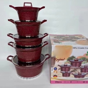 Rosa pentole e padella in ghisa Set pentole da cucina utensili da cucina in acciaio inox pentole antiaderente Set di pentole 5 pz - Product Image 3