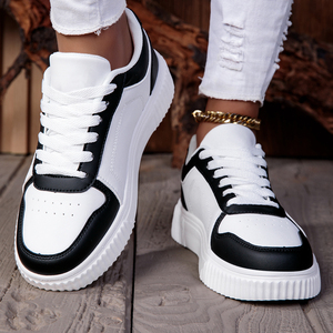 Chaussures de sport rétro pour hommes - Chaussures de skateboard légères pour toutes les saisons, dessus en PU et semelle en EVA, doublure en tissu respirant, lac - Product Image 6