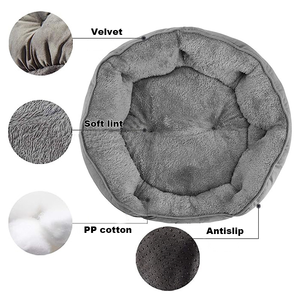 Wholesale Short Plush Luxury Orthopedic Pet <b>Bed</b> Portable Washable <b>Nest</b> Polyester Comfortable Dog Custom Kennel - Product Image 3