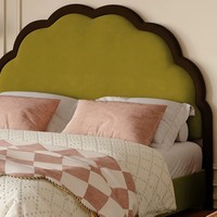 Französischer Stil Mädchen Samt-Prinzessinnenbett, Blütenblatt-Muschelbett für Kleine Räume, Kinderzimmermöbel