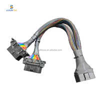 Cable de prueba OBD de una a dos vías OBD2 16 pines núcleo cabeza macho una vía a dos cabeza hembra Cable de extensión MONTAJE DE Cable de conexión