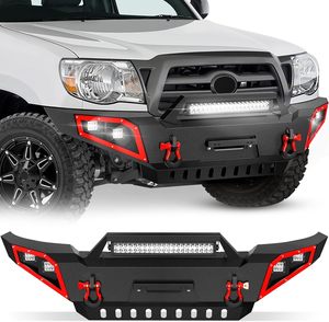Nhà Máy Giá phía trướ<span class=keywords><strong>c</strong></span> Pickup Truck Bumper Fit 2005-2015 TOYOTA tacoma 2nd Gen đượ<span class=keywords><strong>c</strong></span> trang bị với skid tấm, 4x18 Wát đèn LED - Product Image 1